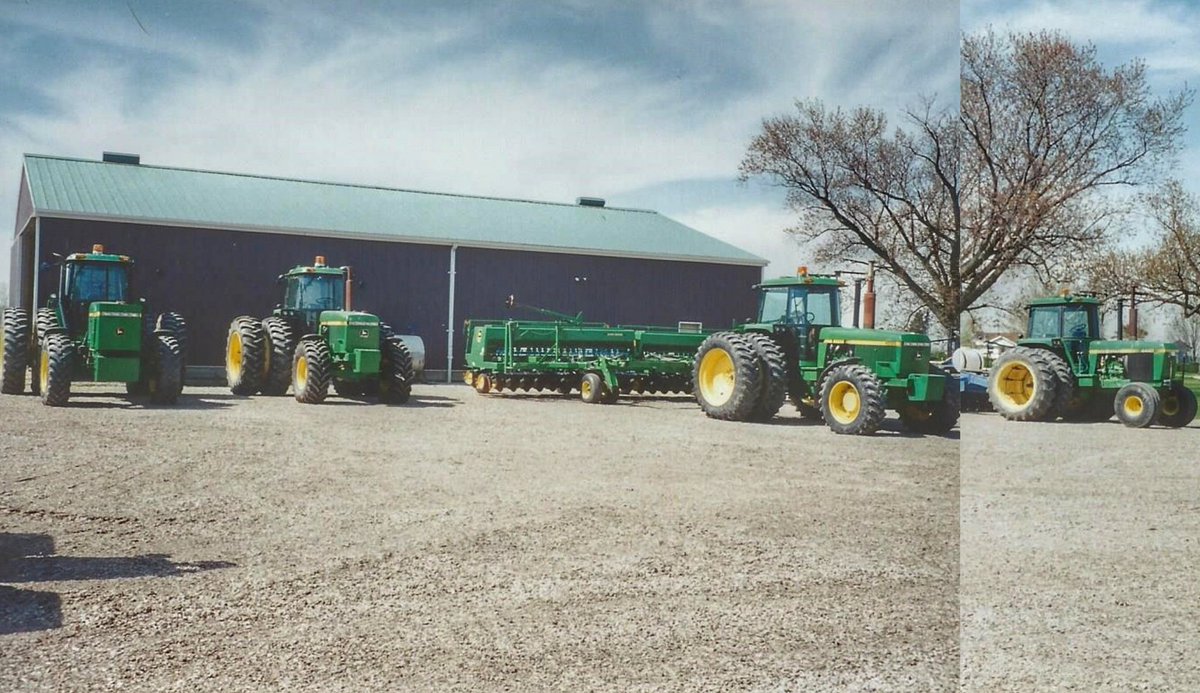 blaramie4955's tweet photo. Old Farming Photos. Spring 1997 lineup. #JD4960 #JD4955 #JD4555 #JD4440 #JD750s #KinzeRearFold https://t.co/QA2ETS4MHF