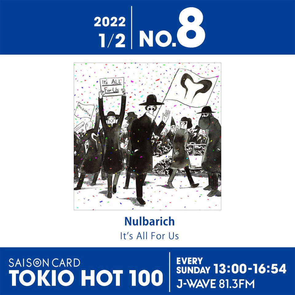 nulbarich's tweet photo. ■ラジオ週間チャート
#Nulbarich の新曲「It's All For Us」がJ-WAVE「TOKIO HOT 100」 1/2付 週間ランキング8位にランクインしました!
ありがとうございます!
番組HP内”VOTE”より楽曲へ投票出来ます!!
▼番組公式HP
https://t.co/hFAnSLvmct
是非リクエストして下さい✨
#TOKIOHOT100
#IAFU https://t.co/XmKWhBqSPs