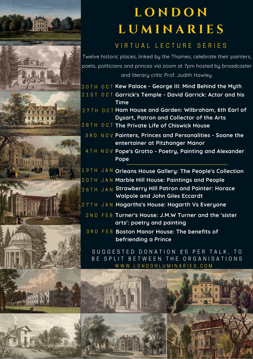 Planning a quiet winter?

Be part of some fantastic talks from some of London's most amazing historic homes and support London Luminaries! 

Find out more at londonluminaries.com
