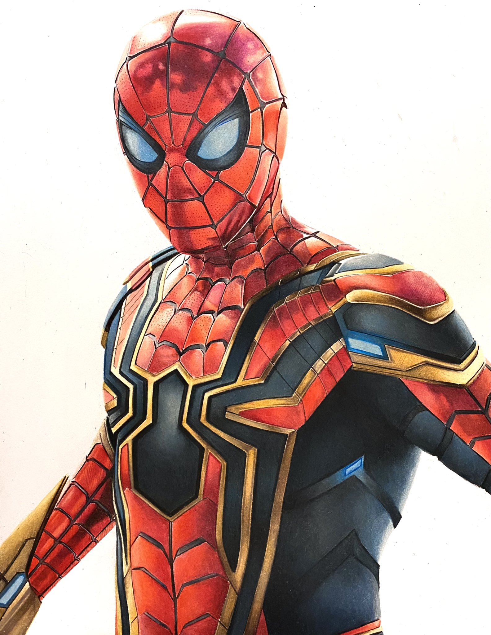Johnny Spiderman Spidermannowayhome スパイダーマン 色鉛筆 色鉛筆でアイアン スパイダーマンを描きました ノーウェイホーム楽しみ I Drew Iron Spider Man With Colored Pencils T Co Jumejimdwn Twitter