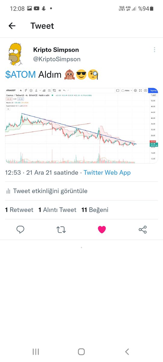 KriptoSimpson's tweet image. $NEAR i nerden vermisim kazandirmisim🎁

$ATOM u nerden vermisim kazandirmisim🎁

$FTM yi nerden vermisim kazandirmisim🎁

$LINK i nerden vermisim kazandirmisim🎁

Kardesim 50 begeni alamiyoruz yahu. Iyi niyetle bisiler cikariyorum kazanin diye.500 begeni istiyorum bu tweete🙏😊
