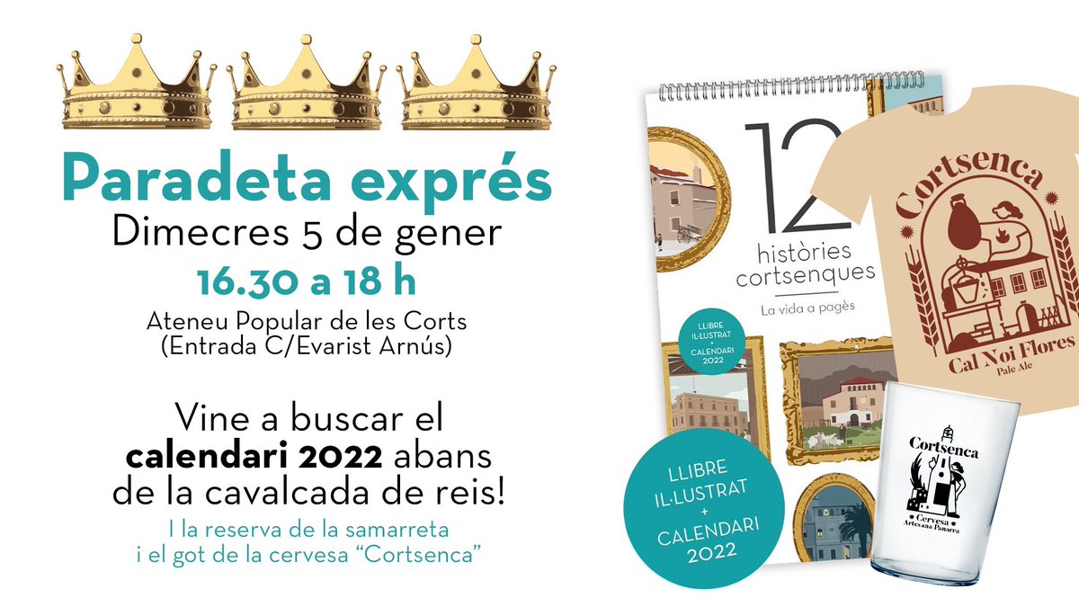 llogaretpopular's tweet photo. 👑🎁 Sabem que molts patges encara els hi falta el regal d'aquests reis 2022... 

👉 PARADETA EXPRÉS
📅 Dimecres 5 de gener
⏰ 16.30 a 18 h
📌 @ateneulescorts 

T'hi esperem! #lescorts https://t.co/n37UCAlMIg