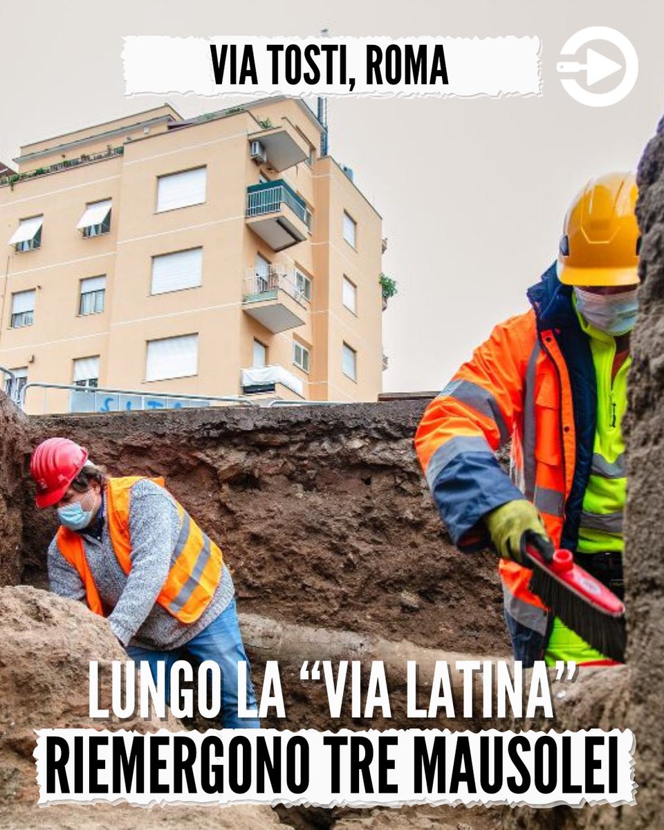Archeo_Me's tweet photo. 👉🏻 In via #Tosti a #Roma sono stati ritrovati tre #mausolei in un cantiere per la sostituzione della rete idrica nel quartiere #AppioLatino.
Gli edifici sepolcrali sono appartenenti al medesimo complesso databile fra il I secolo a.C. e il I d.C.

----------
#ArcheoMe🏺🗿🏛 https://t.co/9cq2D3dRow