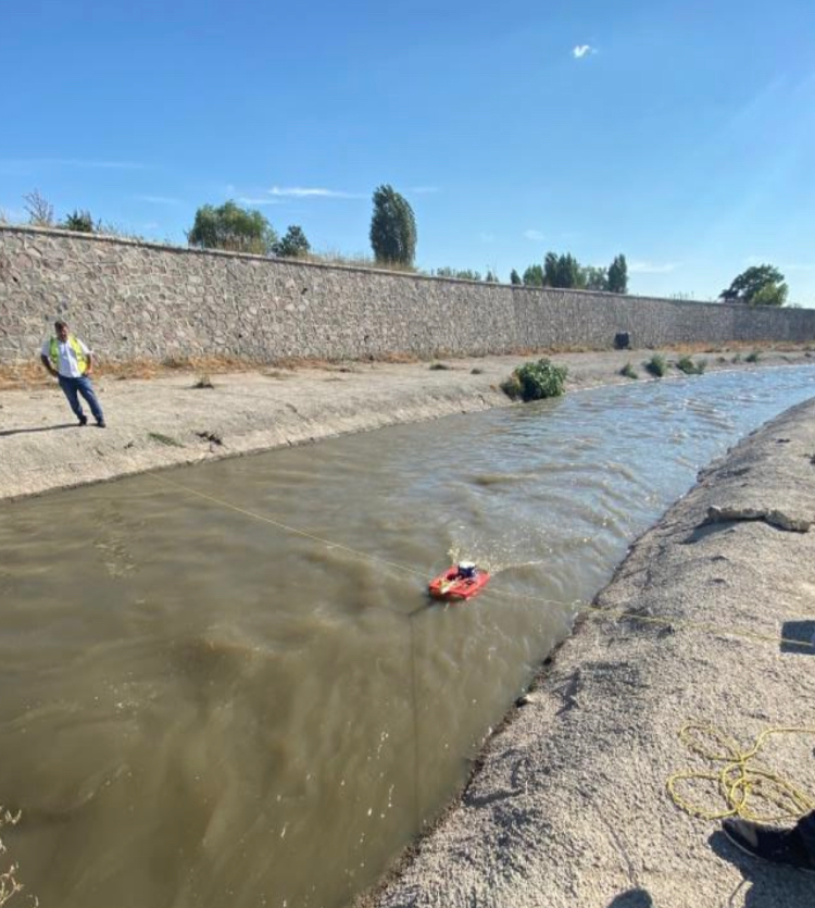 Ankara Büyükşehir Belediyesi için yaptığımız debi ölçümü. Ankara çayı