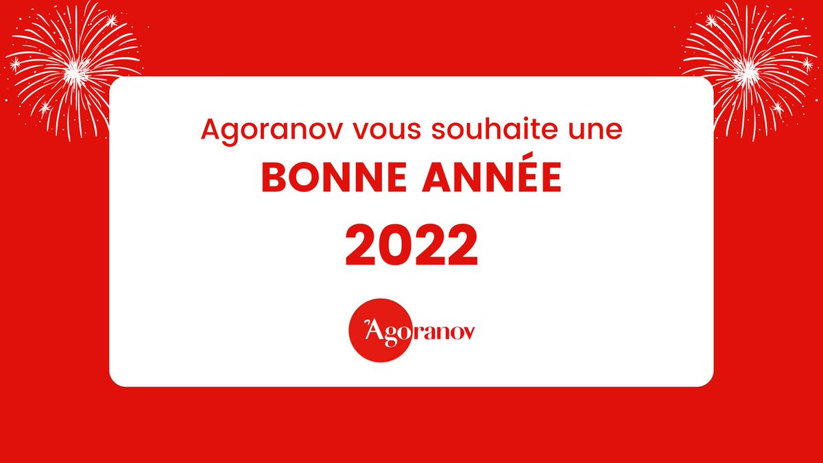 ✨ 2022 ✨
Toute l’équipe <a href="/Agoranov_innov/">Agoranov</a> vous souhaite une excellente année et beaucoup d'épanouissement dans vos projets !

Aux cotés des entrepreneurs depuis +20ans, cette année encore Agoranov vous adresse ses meilleurs voeux ! 

En route pour 2022 ! 🚀