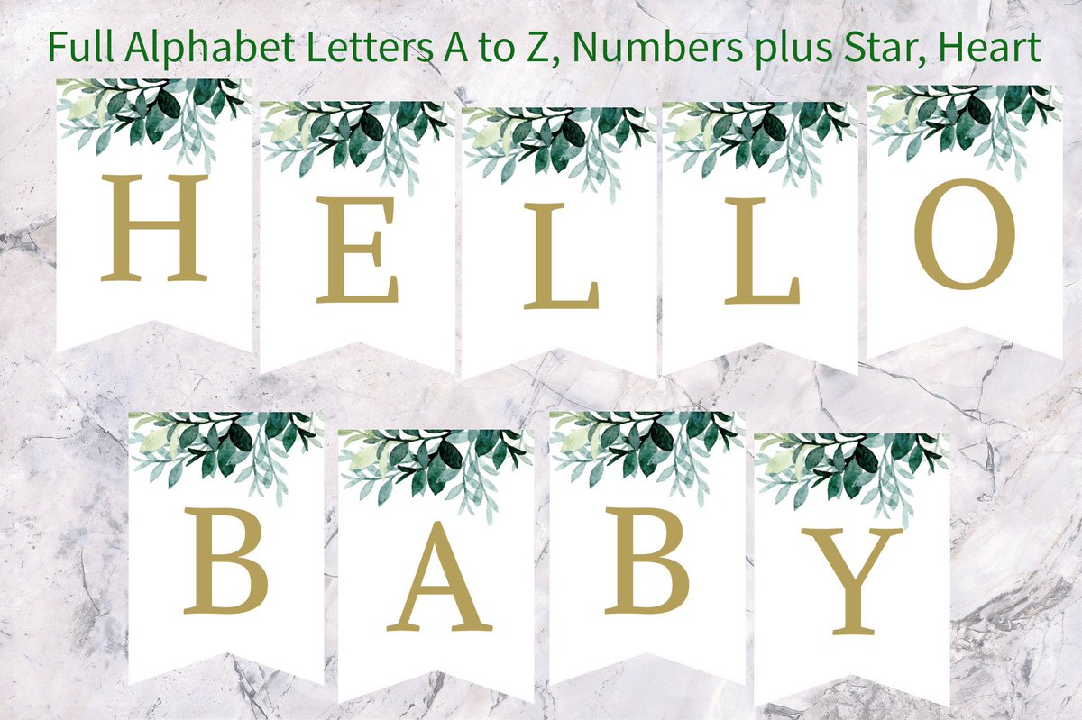 choumontpillow's tweet photo. Excited to share this item from my #etsy shop: Printable Alphabet Banner Set, Letters A to Z, Numbers, Star, Heart, DIY Baby Shower Banners, Birthday, Greenery, Neutral, Digital file https://t.co/u5Bd6RrRFc https://t.co/JC2inDEGak