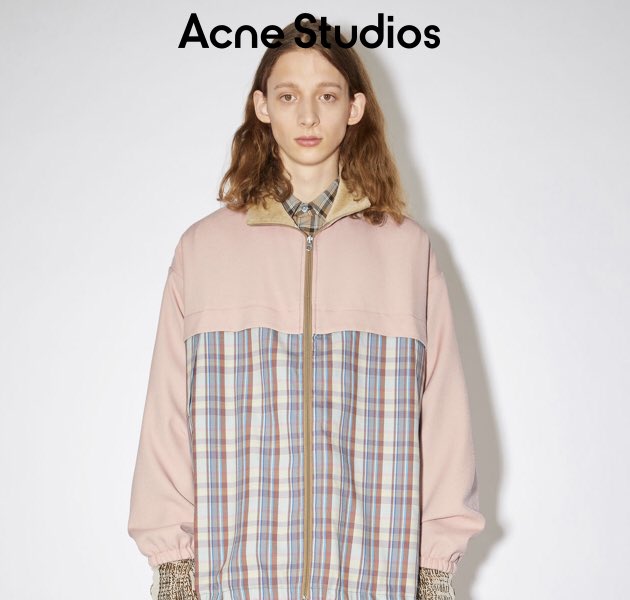 大橋和也着用 Acne Studios チェックツイル トラックジャケット 桜色 なにわTube 大橋和也くん着用アウター Acne Studios ¥43,560 いつもの