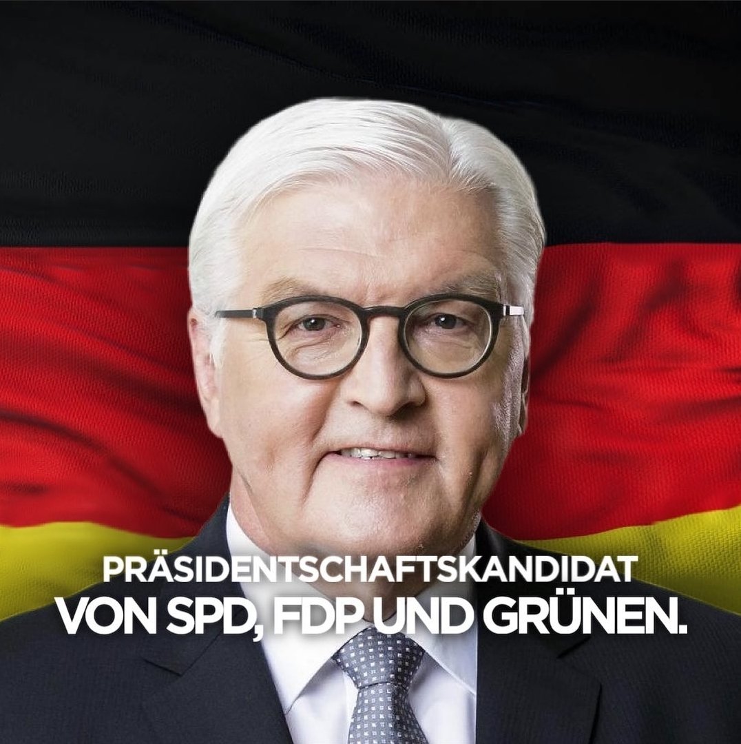 Steinmeier2022's tweet photo. DANKE, @spdde, @fdp &amp; @Die_Gruenen! 🎊🇩🇪

#Steinmeier2022 #Steinmeier #Bundespraesident https://t.co/7dXbglHMME