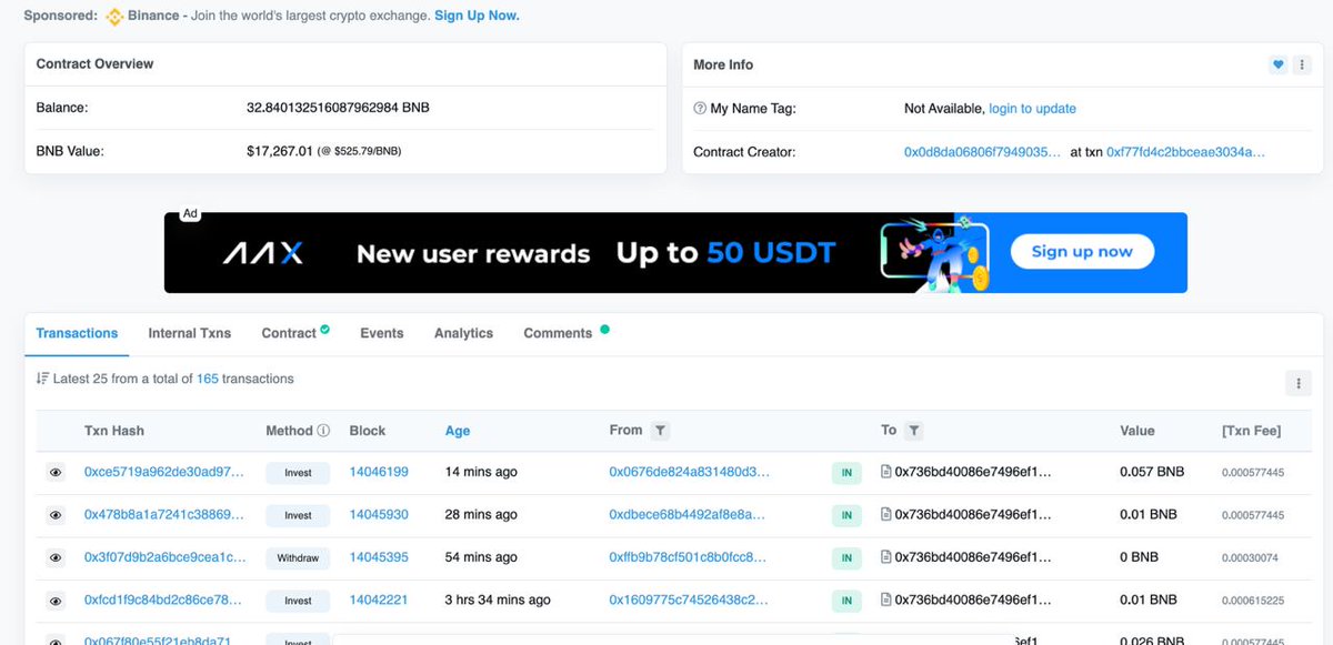 bnbfort's tweet photo. BNBFort:  NEW Yield Farming Dapp on Binance Smart Chain
🤝lets connect with us and start your earnings today and secure for your future🤝

👉 Contract Address:
https://t.co/MsfvUcjCkh

#bnbfort #smartcontract #bnbcoin #BNB #crypto #blockchain #BSC #Bscscan #BNBstake https://t.co/6dHGQ03vJv