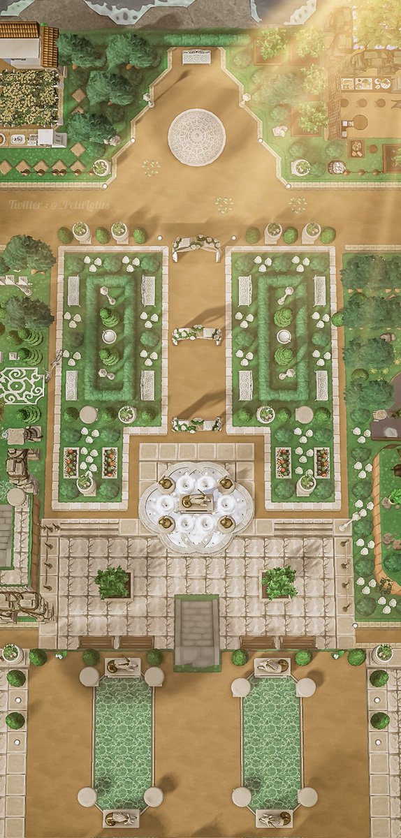 _PetitLotus's tweet photo. Palace of Versailles in #ACNH, the gardens wide angle 🍃

Fountain mod inspo by @Alex_of_Fodlan https://t.co/wfRHg0w7Af