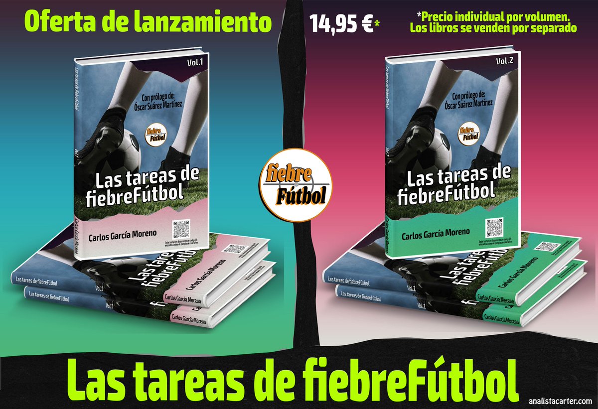 __Carter_'s tweet photo. Ya a la venta "Las tareas de fiebreFútbol"

Las tareas realizadas con @bcoachapp y publicadas en @fiebrefutboles en 2 volúmenes.

Agradecer a @oscarmistral por realizar el prólogo de esta obra.

Consigue los libros aqui:
Vol1. https://t.co/8YxH0klQct
Vol2.
https://t.co/mkB4wMMwHs https://t.co/MQE4vB546k