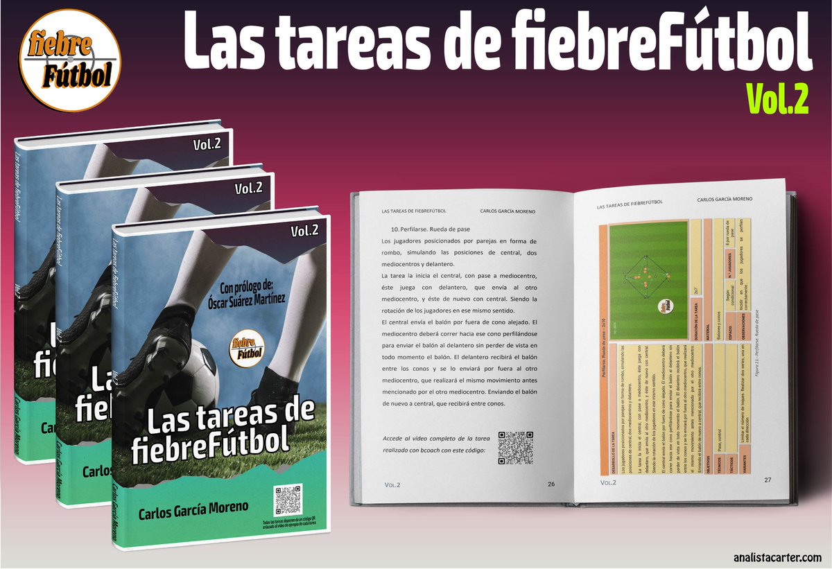 __Carter_'s tweet photo. Ya a la venta "Las tareas de fiebreFútbol"

Las tareas realizadas con @bcoachapp y publicadas en @fiebrefutboles en 2 volúmenes.

Agradecer a @oscarmistral por realizar el prólogo de esta obra.

Consigue los libros aqui:
Vol1. https://t.co/8YxH0klQct
Vol2.
https://t.co/mkB4wMMwHs https://t.co/MQE4vB546k