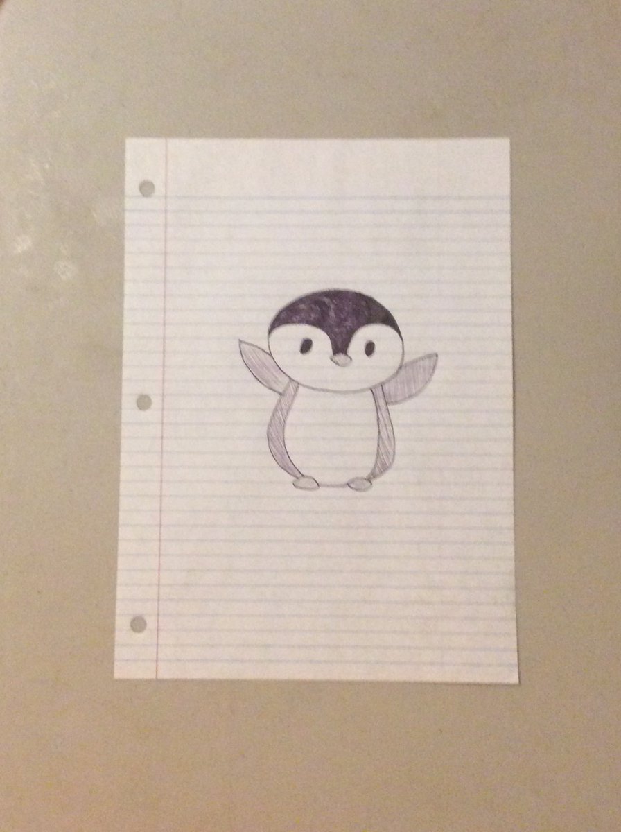 HannahGilley21's tweet photo. Cheer little penguin!Cheer!๐ง๐
#penguindrawing #drawing #cutedrawing #cute
#verycute #cheeringpenguin #cheerforme #Penguin
#babypenguin #cutepenguin https://t.co/iyYhfs7TJh