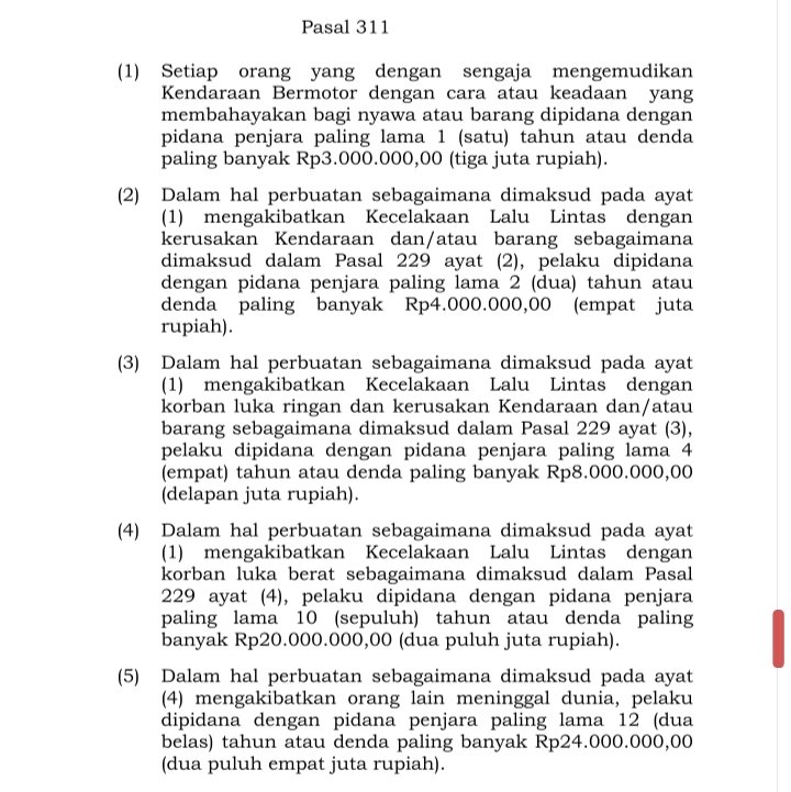 mfatahilahakbar's tweet photo. @KompasTV Pertanyaannya. Kenapa dakwaannya Pasal 310 yg mens rea nya "kelalaian" ? Sanksi maksimal 5 th

Mabuk n begadang, teruz nyetir. Harusnya masuk sengaja sbg kemungkinan / dolus eventualis Ditambah konsep actio libera in causa. 
Harusnya kena Pasal 311 kesengajaan sanski maks 10 th https://t.co/shfKJJOKUo