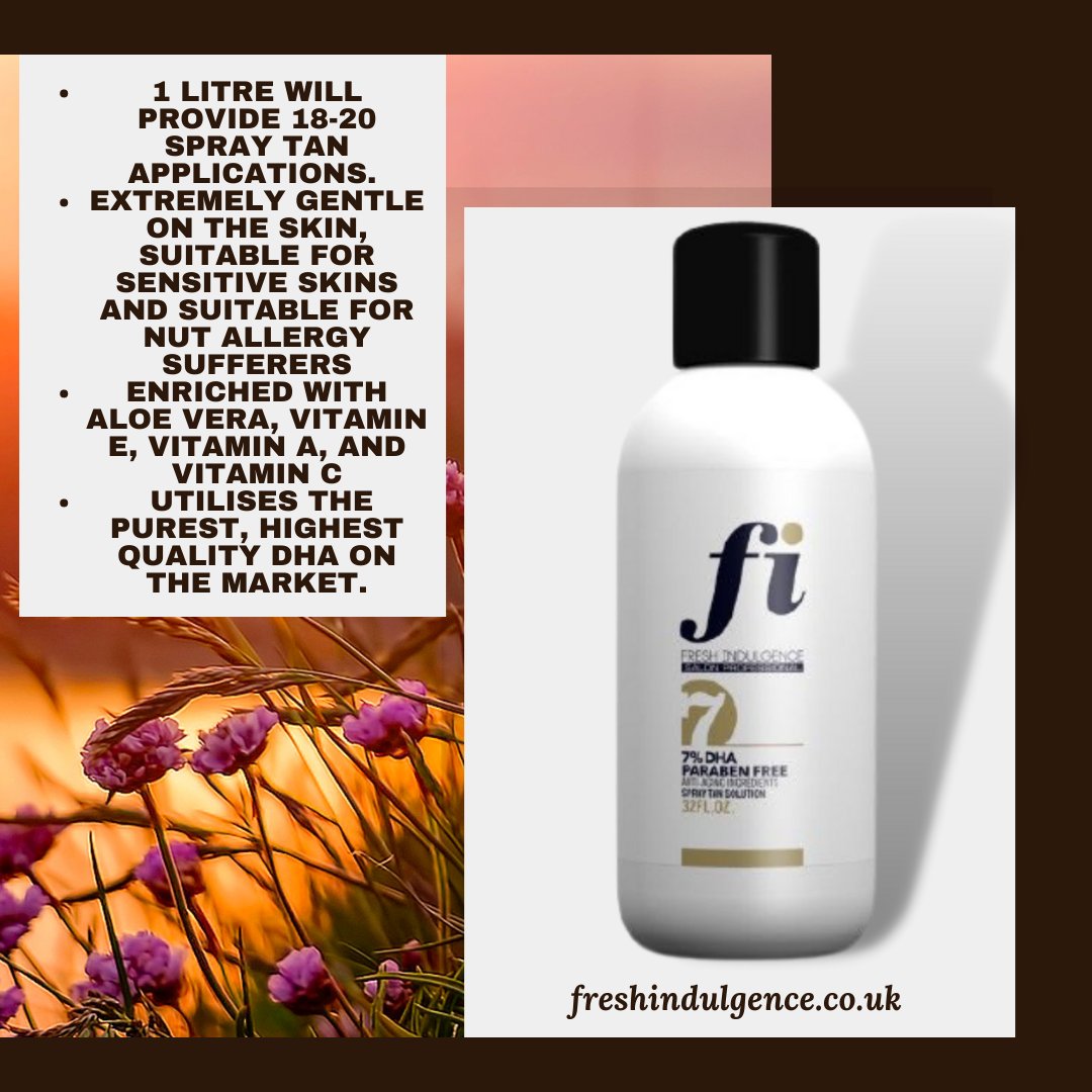 FreshIndulgTan's tweet photo. New year, Fresh Start🎉🎊. Why not head over to our website and purchase the Fresh Indulgence tanning solution that is available in 7%, 9% and 11% to celebrate 2022. #spraytanning #freshindulgence #tanningsolution https://t.co/wPDVPUVsIi