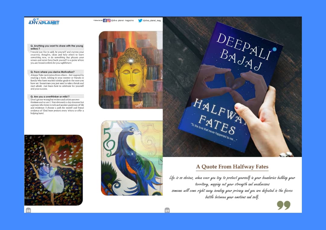 diva_planet_mag's tweet photo. In Article we cover the journey of the famous author Deepali Bajaj. Author of the award winner novel Halfway Fates. Read out the full journey inside the https://t.co/8TNc5k13bz In Description. Go and read the full Article-Deepali Chopra
Published by-Crown Times
#womenempowerment https://t.co/kLcQtVEfxY
