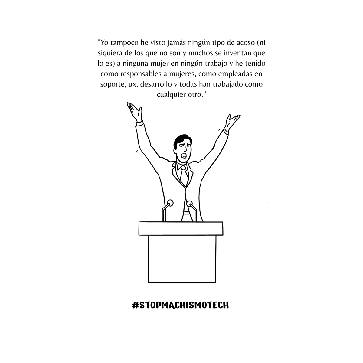 LaCompiladora's tweet photo. 👉🏽 Hemos hecho una recopilación ilustrada del hashtag de @miriamgonp #StopMachismoTech para seguir visibilizando la situación de las mujeres en el sector #tech
💜 Juntos/as podemos generar entornos sanos en los que este tipo de prácticas no existan.
🎢 #lacompiladora https://t.co/MN0wHeDo7h