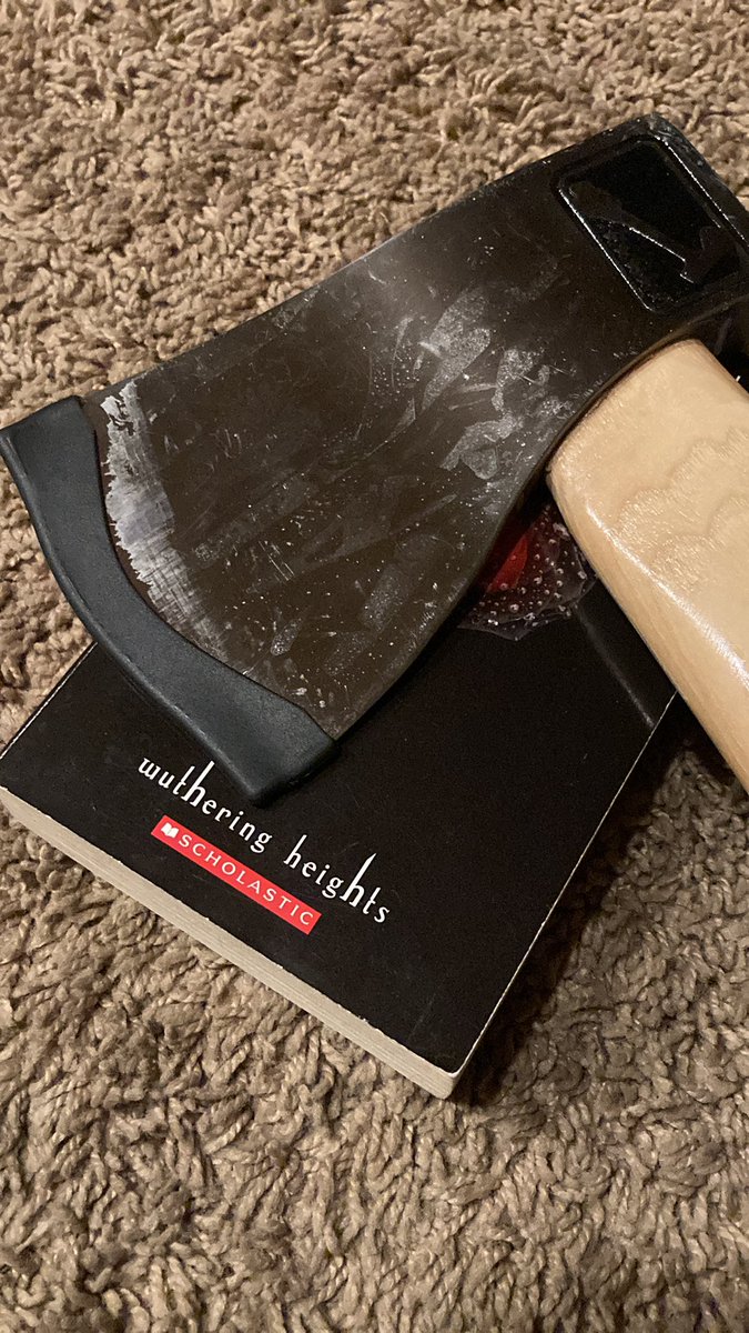 RidersFan71's tweet photo. I am shouting in victory. I won the 10+yrs war I’ve been battling trying to get through this book. I won and it will go down in style once the weather warms up. Ace of Spades meet WH #WitheringHeights #BronteSucks https://t.co/msYC9YP4oj