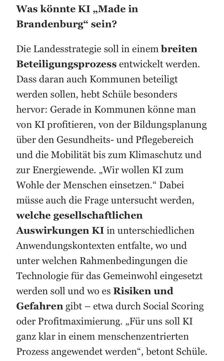 Gerald Swarat (@geraldswarat) on Twitter photo Die <a href="/ManjaSchuele/">Manja Schüle</a> entwickelt eine #KI Strategie für #Brandenburg, lese ich im <a href="/TspBackgroundSV/">Tagesspiegel Background Smart City</a>. Schaut euch mal die #KoKI Ini des <a href="/Colab_digital/">Co:Lab</a> an und bindet die Expert:innen ein colab-digital.de/initiativen/ko… Die <a href="/ManjaSchuele/">Manja Schüle</a> entwickelt eine #KI Strategie für #Brandenburg, lese ich im <a href="/TspBackgroundSV/">Tagesspiegel Background Smart City</a>. Schaut euch mal die #KoKI Ini des <a href="/Colab_digital/">Co:Lab</a> an und bindet die Expert:innen ein colab-digital.de/initiativen/ko…