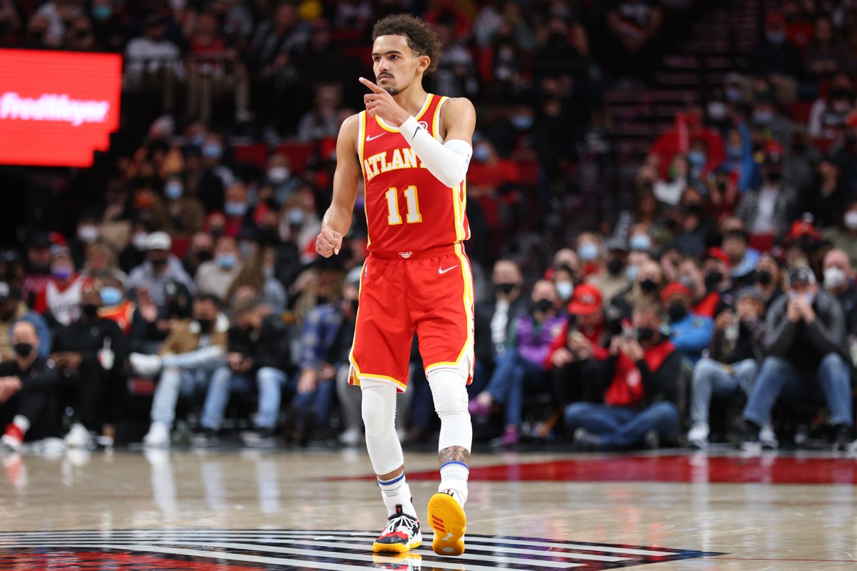 BleacherReport's tweet photo. Trae Young showed out with 56 points and 14 assists vs. the Trail Blazers 🥶 https://t.co/jNpTBgAOp1