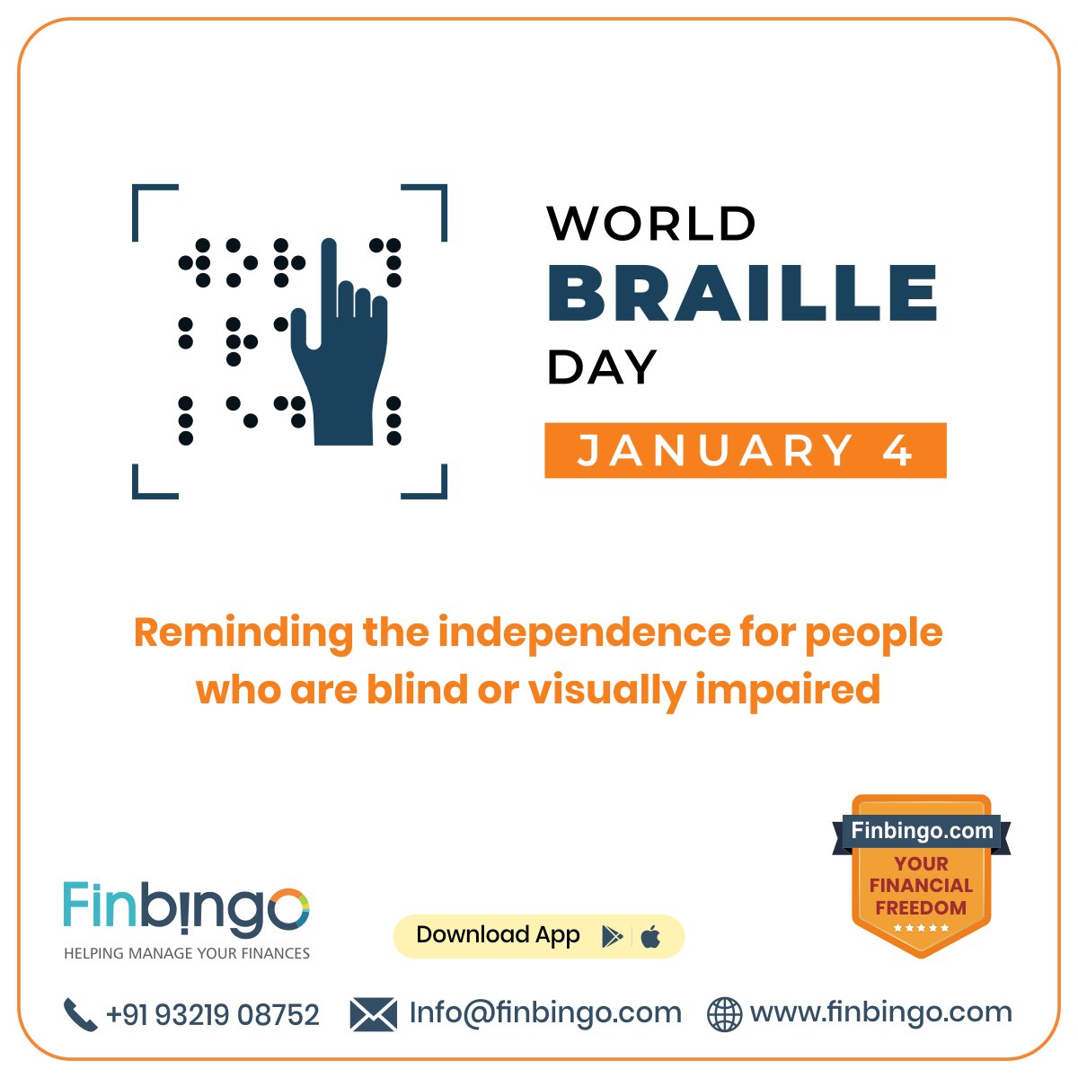MyFinBingo's tweet photo. At the age of 15, Louis Braille created the Braille code. On every 4th of January, we celebrate his birthday as he has invented the Braille code which helps blind or visually impaired people to read and write. Happy World Braille Day!
#Finbingo #braille #worldbrailleday https://t.co/1ljwgZOB8J