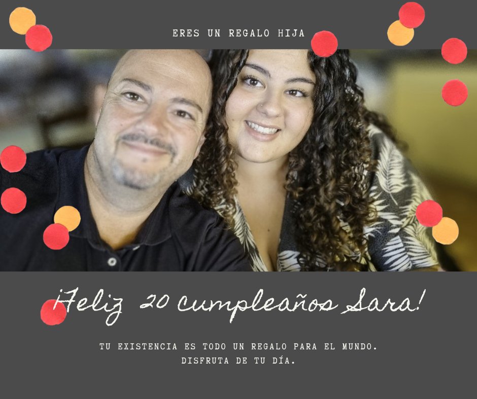 JavierG03483753's tweet photo. ¡¡Feliz cumpleaños hija!! 20 años ya!
El tiempo vuela. Te quiero mucho 💕 https://t.co/0ZBvEEllLy