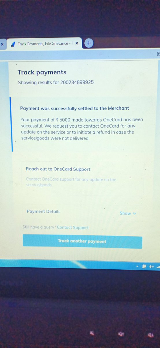 I increased my FD amount in Onecard but it's till showing pending from 3days, after contacting Paytm bank and Razorpay they said payment is successfully done. but still its showing pending in #Onecard
Kindly help. 
<a href="/GetOneCardIN/">OneCard</a> <a href="/OneCardHelp/">OneCard Help</a>
