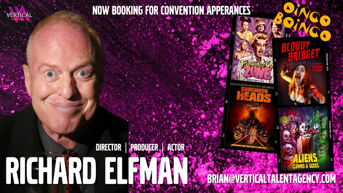 VerticalTAgency's tweet photo. Up next is the talented Director | Producer | Actor | Musician, Richard Elfman. Now booking in 2022. brian@verticaltalentagency.com #comiccon #oingoboingo #music #productivity #convention #talent #Agent #losangeles #HollywoodStudios #dannyelfman #richardelfman #horrormovies #FYP https://t.co/dWgb2sn8Ia