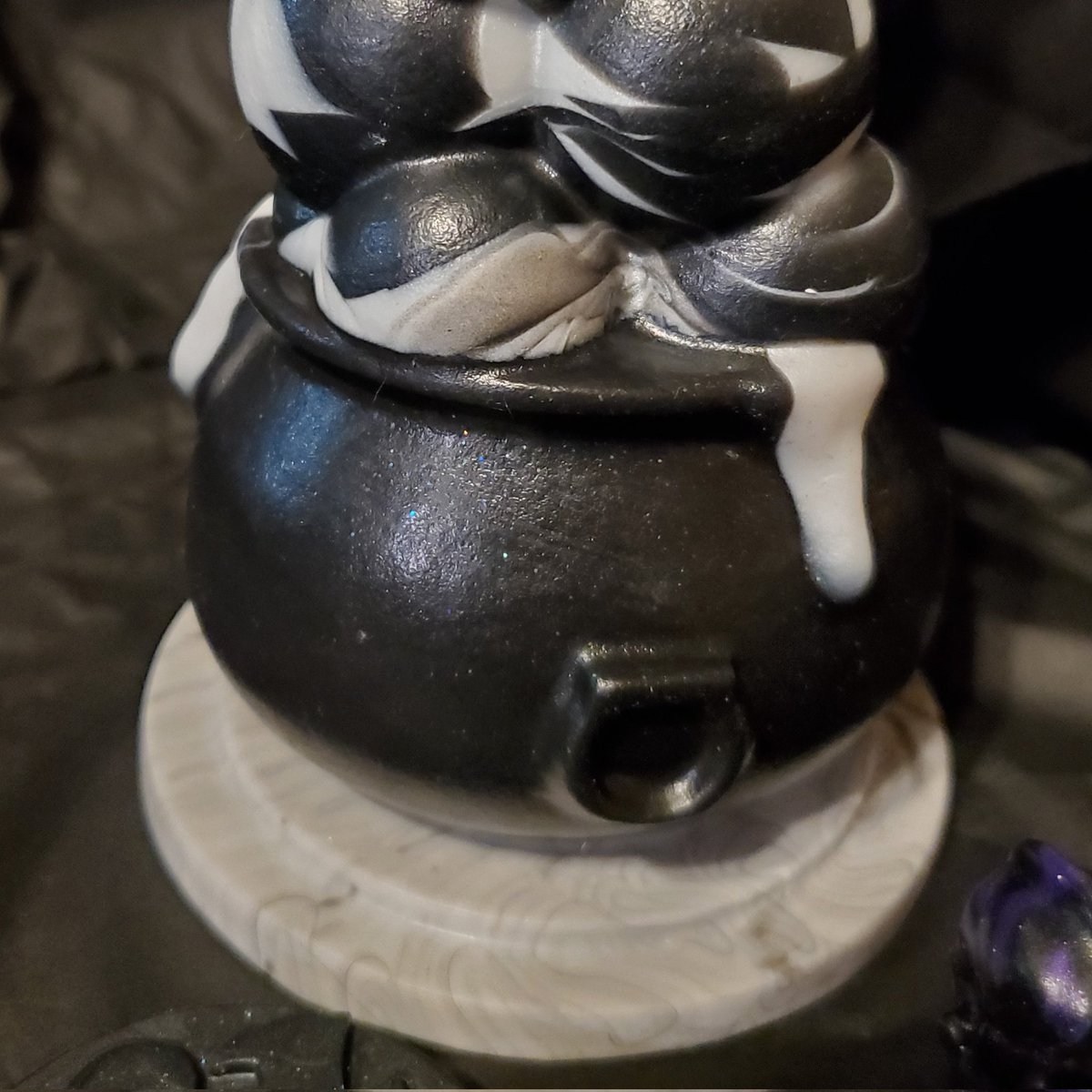 RedTheSatyr's tweet photo. Manda from @DarquePath really pulled out all the stops for this trade! I love my new shimmery hallows 🤩 And these skull squishies are to DIE for! https://t.co/WbvpIYIYLC