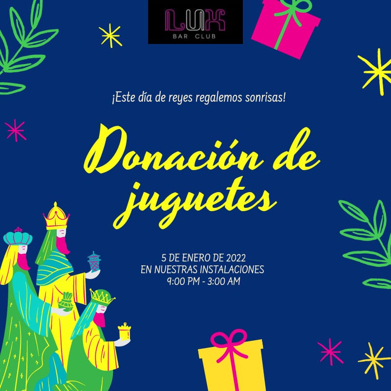 LuxClubSw's tweet photo. Martes y miércoles de 7pm a 3am, trae un juguete nuevo y ven a bailar con nosotros. Regala una sonrisa 😎🎊🥰 https://t.co/IjFKwONm3r
