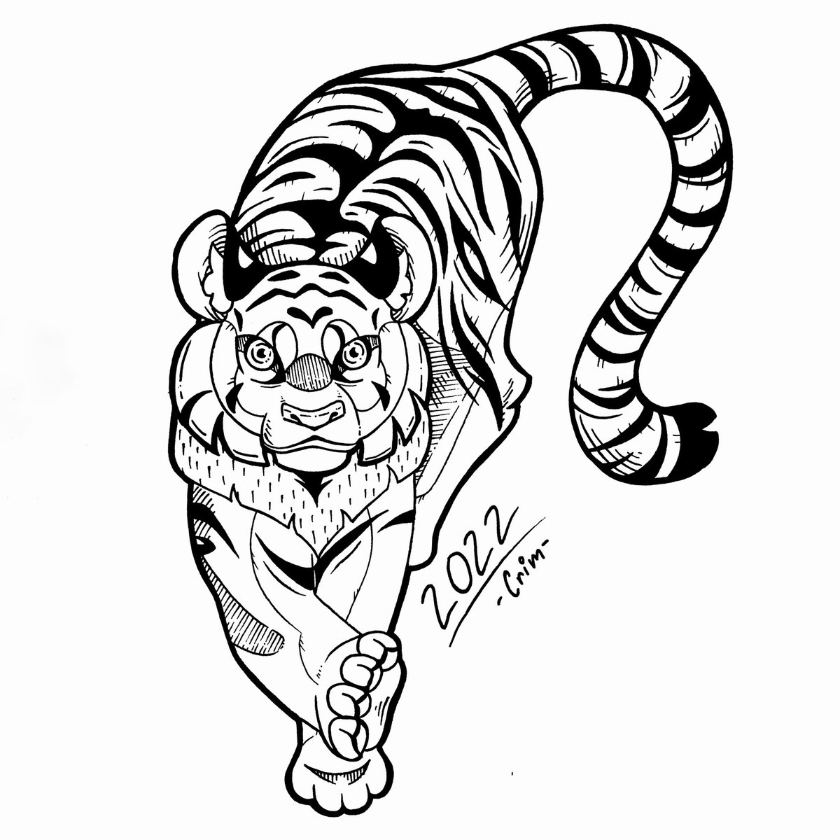 JustWanderings's tweet photo. Happy New Years y’all. Here’s to hoping it’s a good one. Regardless here’s a tiger https://t.co/bEJFRed1zi