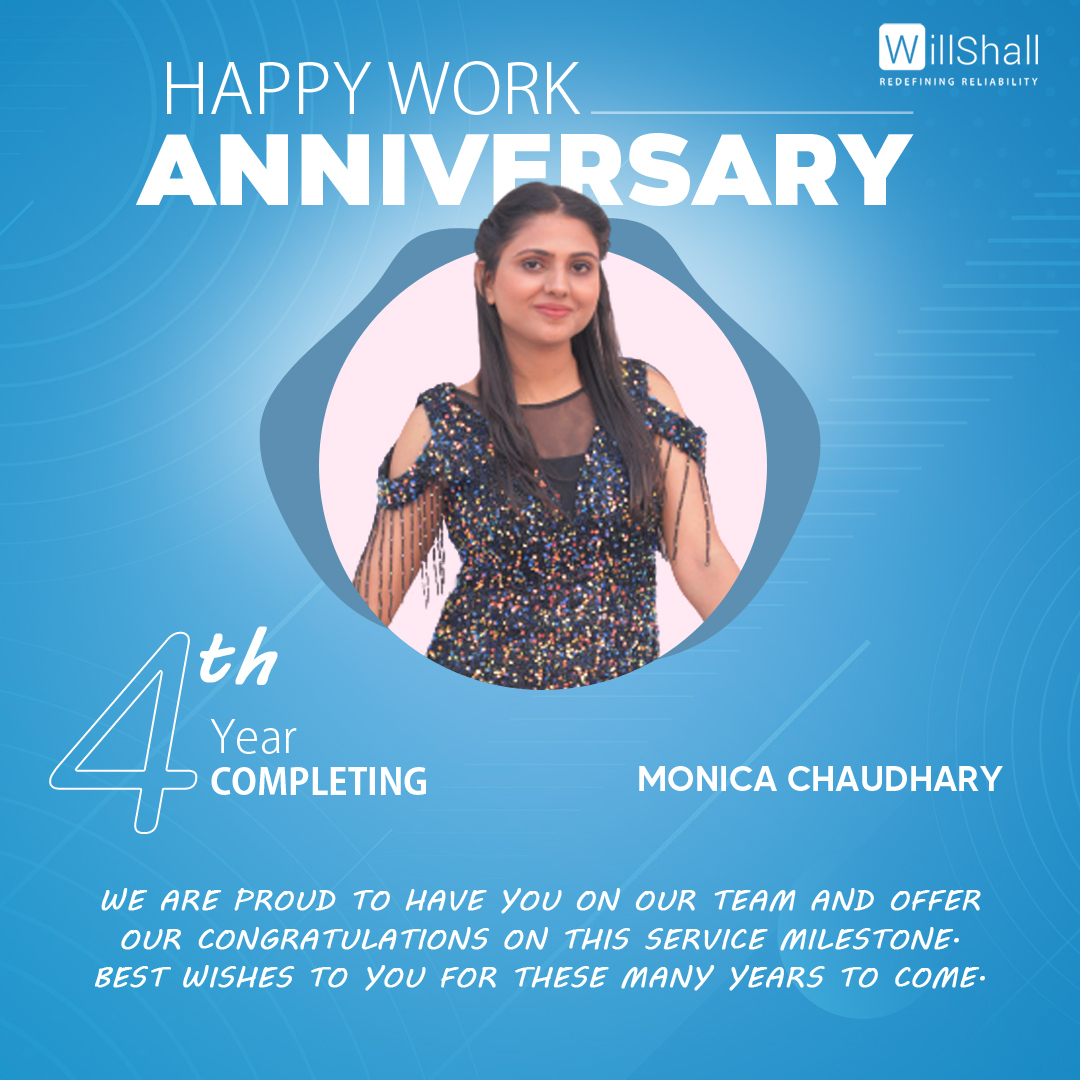 Congratulations🥳🎉 on your 4th Work Anniversary with WillShall! 

We are delighted and proud to have you as part of our team and congratulate you on this another anniversary milestone. 

Wishing you more successes and best wishes always🥳🤩!!

#Congratulations