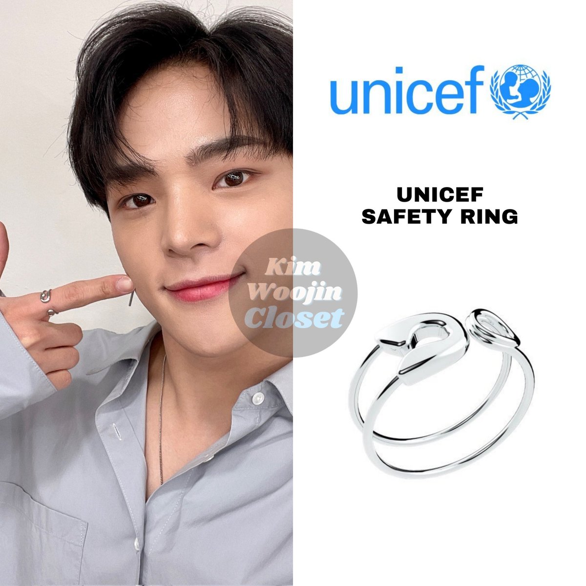 Modstand Det forum KIM WOOJIN CLOSET on Twitter: "The UNICEF Safety Ring is given to  individuals who are regular sponsors of the For Every Child campaign. The  ring shaped as a safety pin is “a