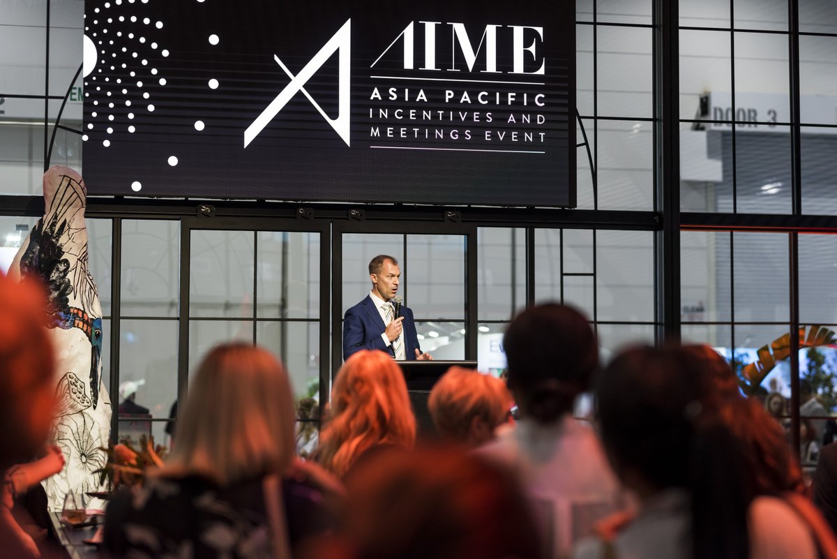 miceindiaa's tweet photo. Recover. Reignite. Re-establish. @AIMEAsiaPacific confirms almost all of the @AACBinc will be participating in March 2022 Event - the 29th Edition @MelbConventions  #AIME #Melbourne #businessevents #miceindia #asiapacific #eventsindustry #businessevents https://t.co/NsACCEo9Kq