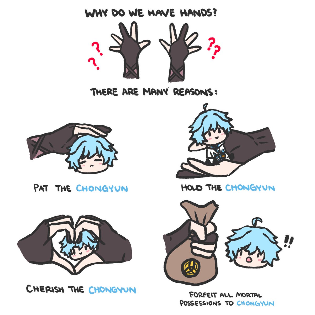 merongmochi's tweet photo. why do we have hands?? a guide by shenhe https://t.co/lqUSlhvizc