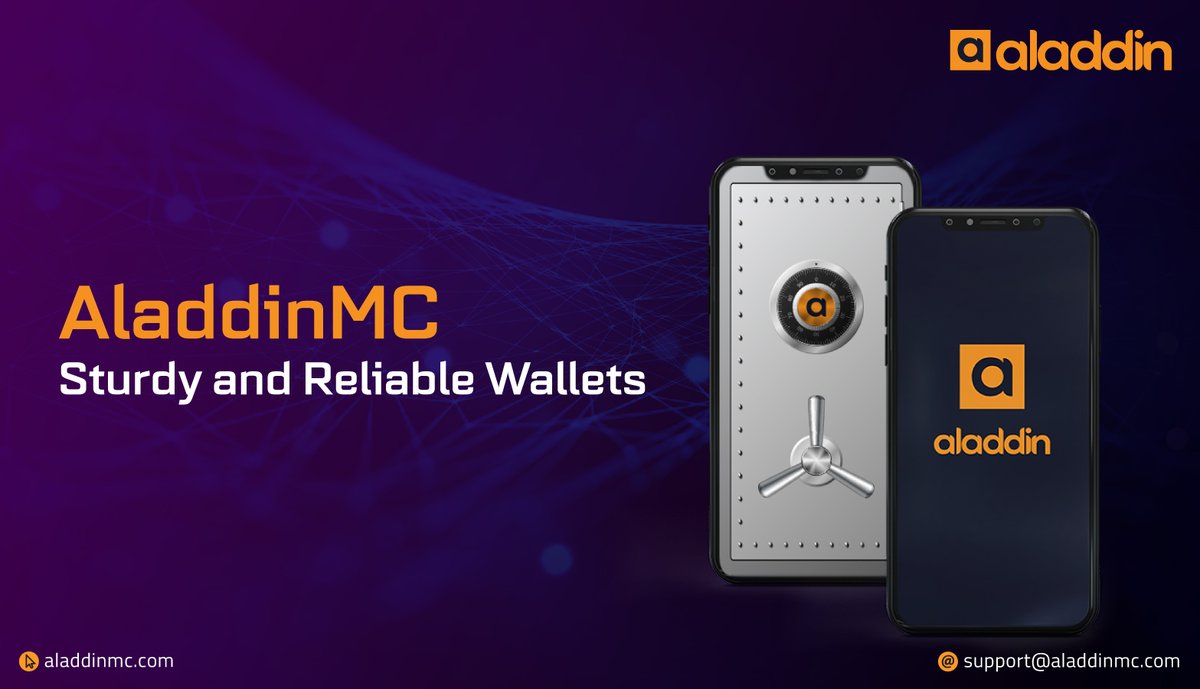 aladdin_wallet's tweet photo. AladdinMC’s #cryptocurrency💰 wallets are intended to make easy and #safe transactions. #Sturdy and dependable #wallets prevent any fraud and hacking🧑🏻‍💻 possibilities with increased transparency.

Visit us👉🏻: https://t.co/ur9nRDsftU

#Aladdinwallet #AladdinMC #Cryptowallet #crypto https://t.co/VdjBdK9njH