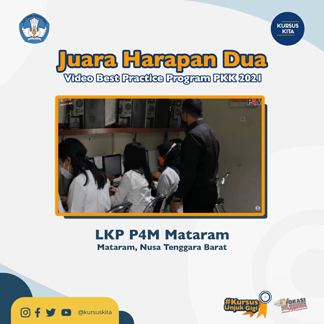 kursuskita's tweet photo. Ini dia lembaga-lembaga yang diapresiasi oleh Ditsuslat atas karya video “Best Practice Program PKK 2021” terbaik dan menginspirasi!

#AyoKursus
#BestPracticePKK
#ProgramPKK
#MerdekaBelajar https://t.co/diVizJPh7W