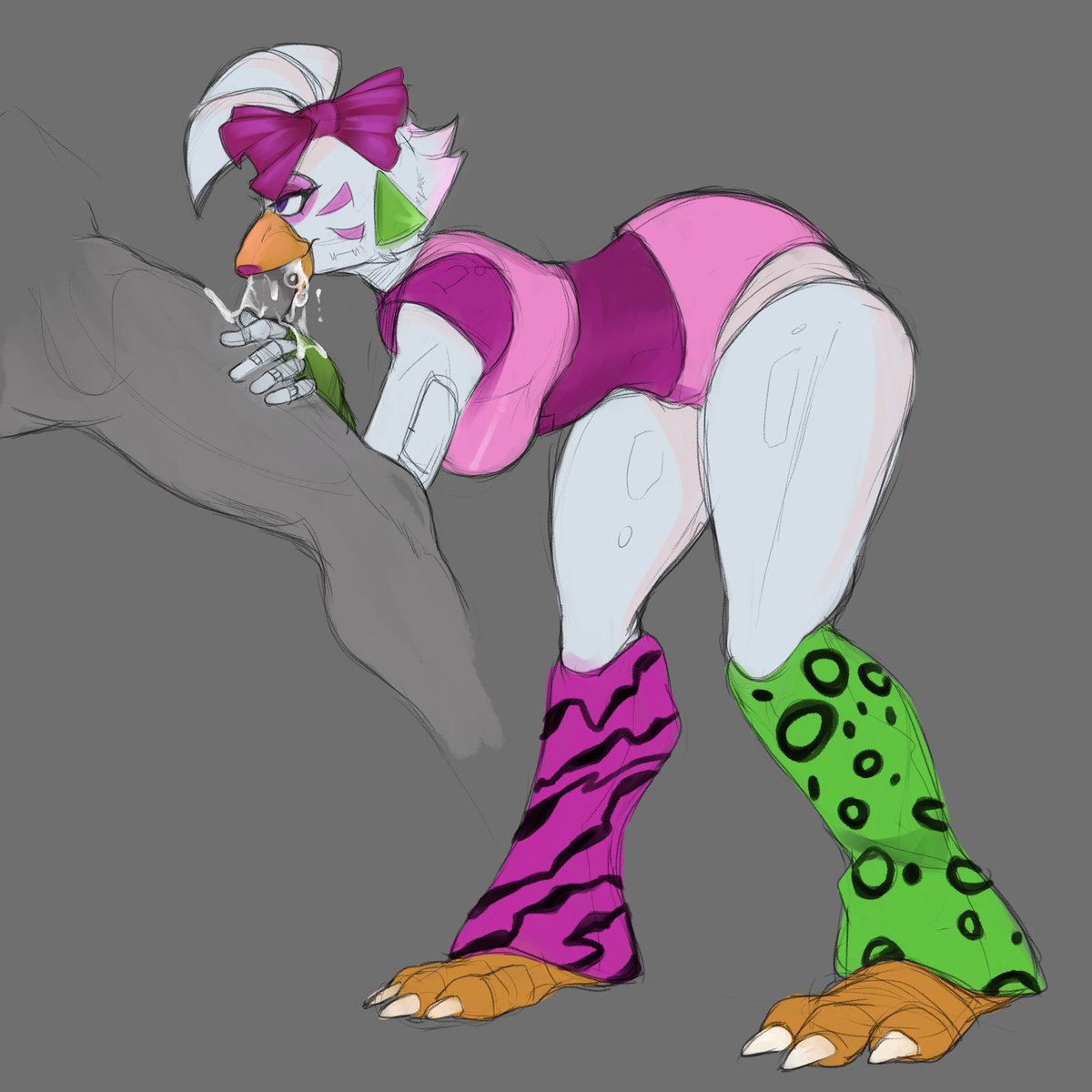 I drew the other girl and now I have the idea that Glam rock Chica gives pe...
