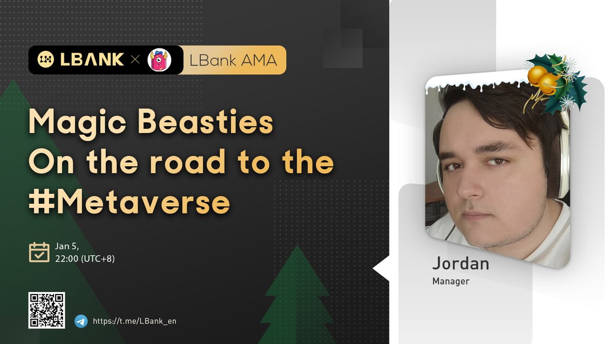 LBank_Exchange's tweet photo. 💫 We're holding an #AMA with Jordan from $BSTS TEAM!

⏰: 22:00 on Jan.5 (UTC+8)

🎁 100 lucky winners share 95,000,000 BSTS #GIVEAWAY:
✅Follow us&amp; @beasties_online 
✅RT &amp; @ 3 friends
✅Join: https://t.co/3UkM4ZOx3v
✅Fill in:https://t.co/xSMSsNsZpH

#crypto #metaverse https://t.co/qcFx0Fw81p