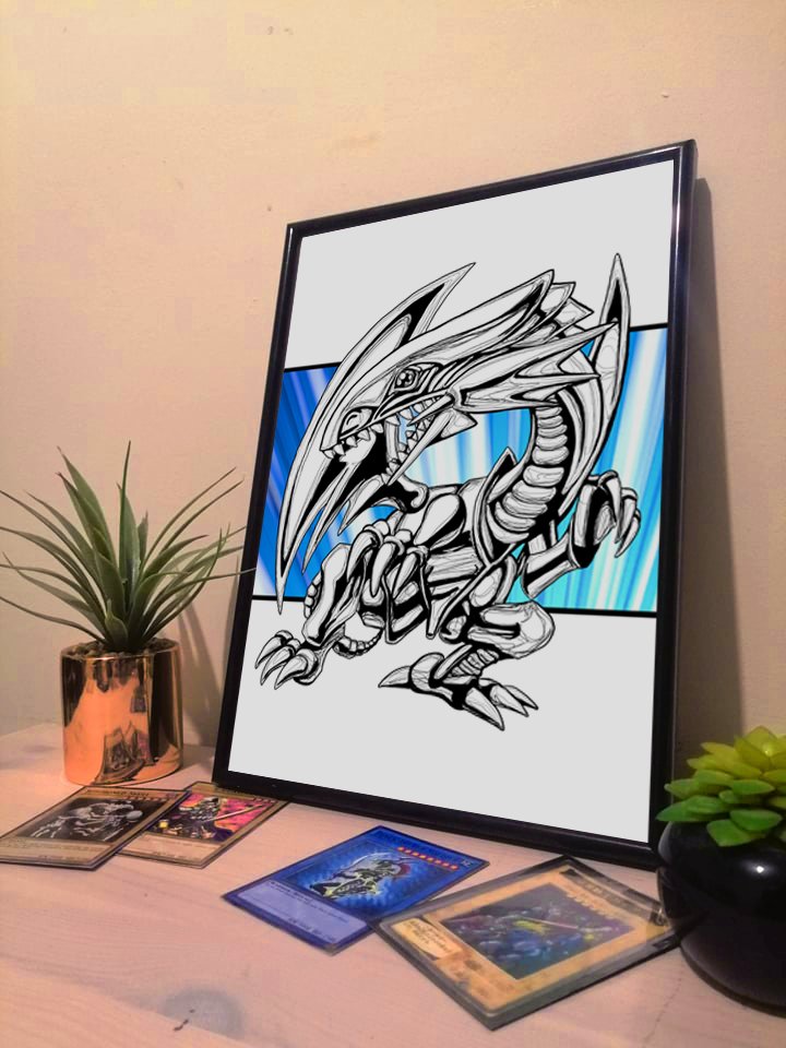 Disconnect_Shop's tweet photo. We're expanding our designs from just the core Apex Legends and Pokémon! Say hello to our Yu-Gi-Oh prints - Take a look at this Blue Eyes! https://t.co/X8Zt53SCKJ
