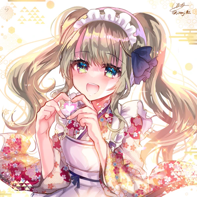 新春和メイドちゃん。 