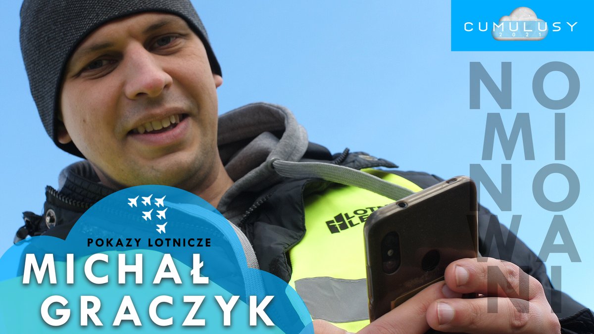 🔔📢 ❗️PREZENTACJA NOMINOWANYCH❗️📢🔔
Zasada jest prosta - jeśli perfekcyjnie zorganizujesz sobie pojedynczy dzień, to i całe airshow będzie perfekcyjne! 🙂  👏 Michał Graczyk i Lotnisko Leszno! 🙂
#cumulusy #cumulusy2021