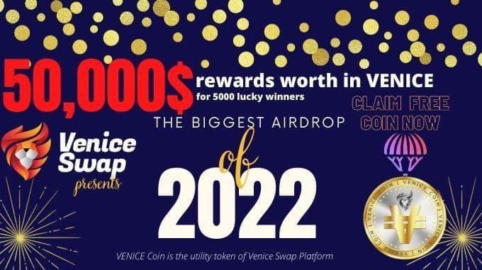 💵Airdrop is live!

🏮Welcome to Venice Swap Community

Participate in our Airdrop and earn to $10 in Venice tokens for doing tasks.

Join our airdrop bot here:
t.me/VeniceSwapAird…
