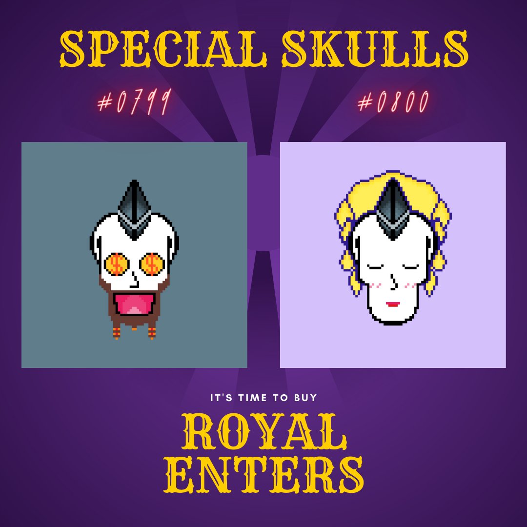Drop-1 and roadmap will be completed in 48H!!!
Special skulls have been added!!!

opensea.io/collection/sku…

#NFTCommmunity #NFTGiveaway #PolygonNFTs #NFT #nftart