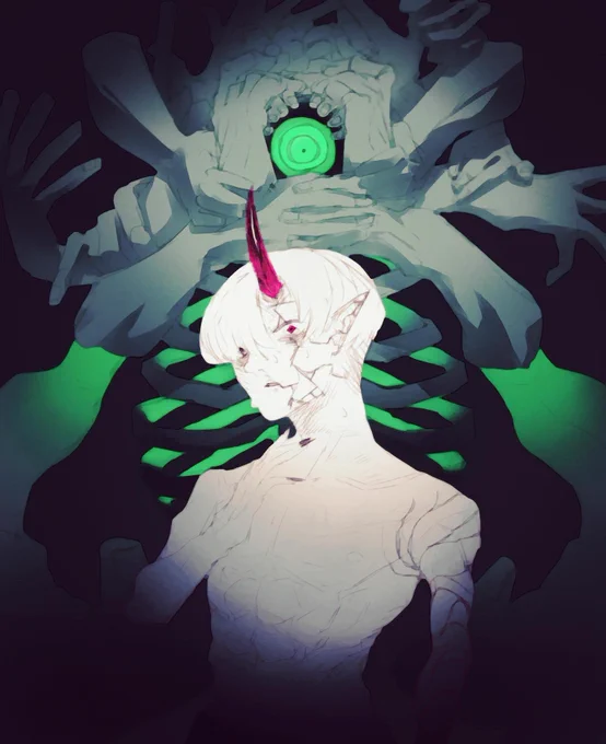 描く度に顔が変わる自創作の主人公カナタくん #冬の創作クラスタフォロー祭り  #新年早々の創作クラスタフォロー祭り 