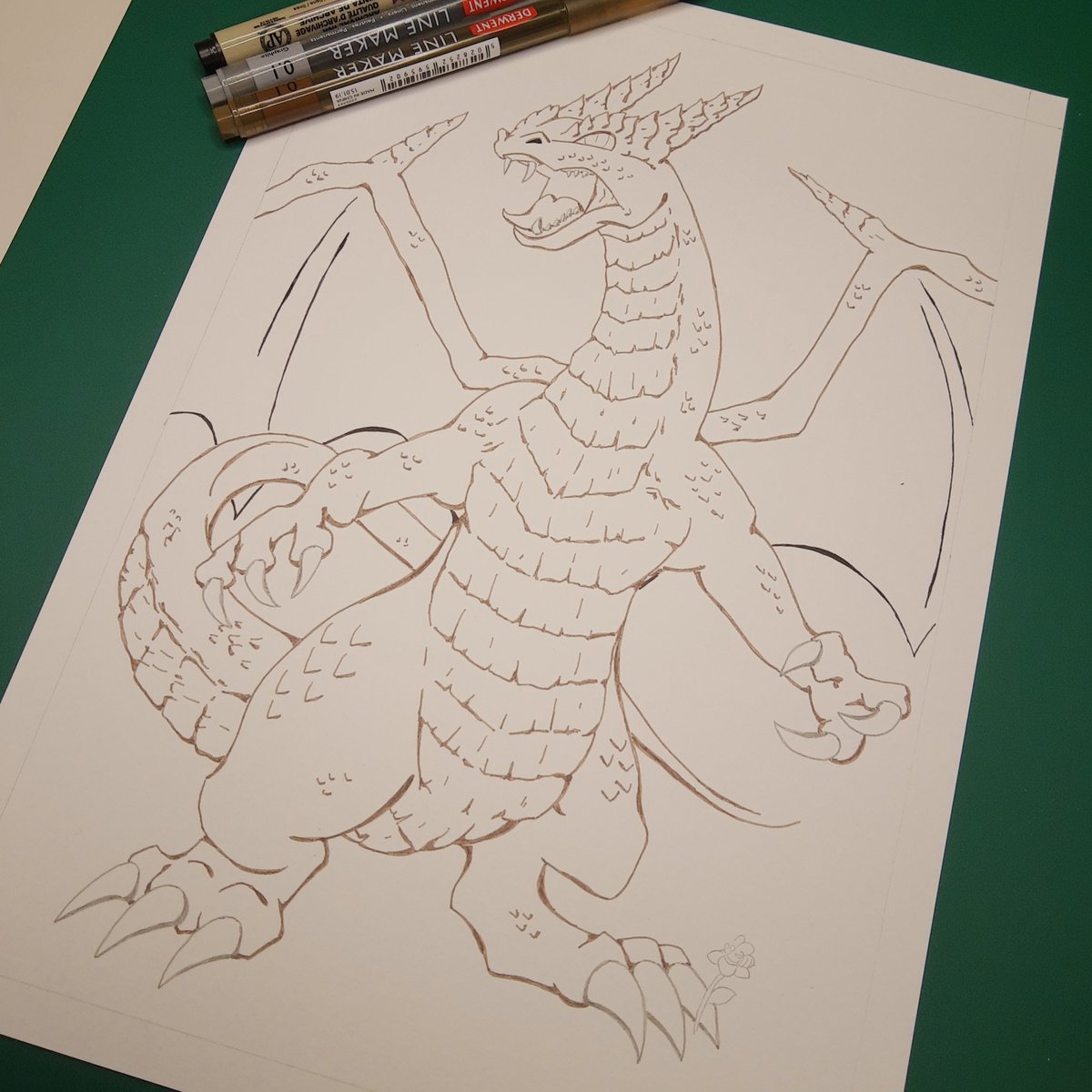 Tenefester's tweet image. Dracaufeu version encrée :) 
Version colorisée bientôt !
#pokemon #charizard #dracaufeu