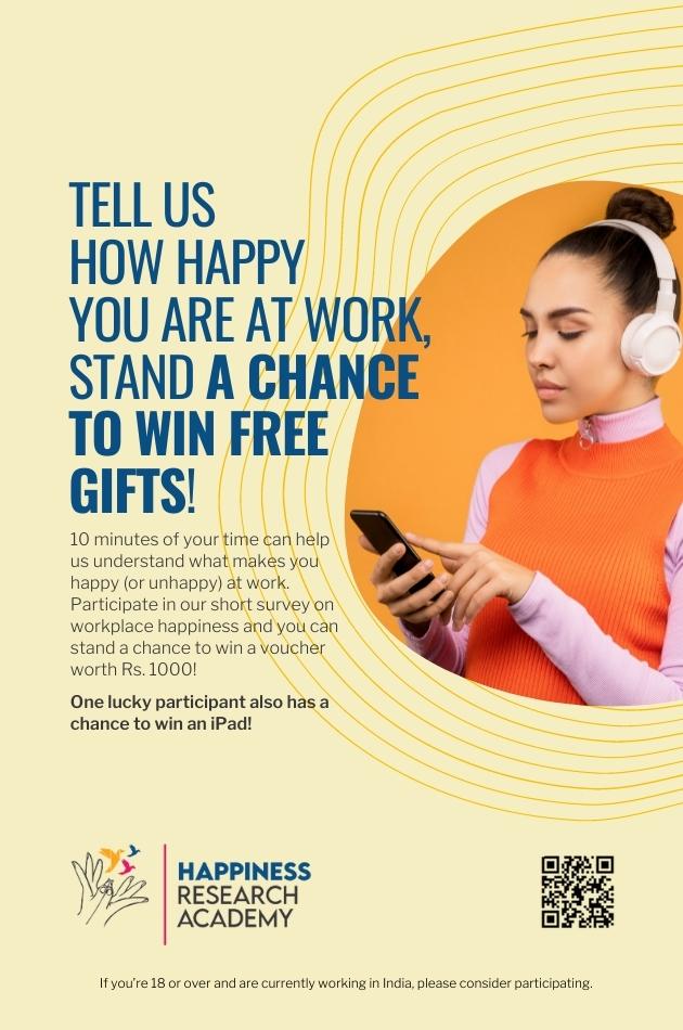 10 minutes of your time will tell us how happy you are at work. Contribute to this research and join the Happiness Movement! @contests2share @Indian_Contests #happinessatwork bit.ly/3H2qf1T