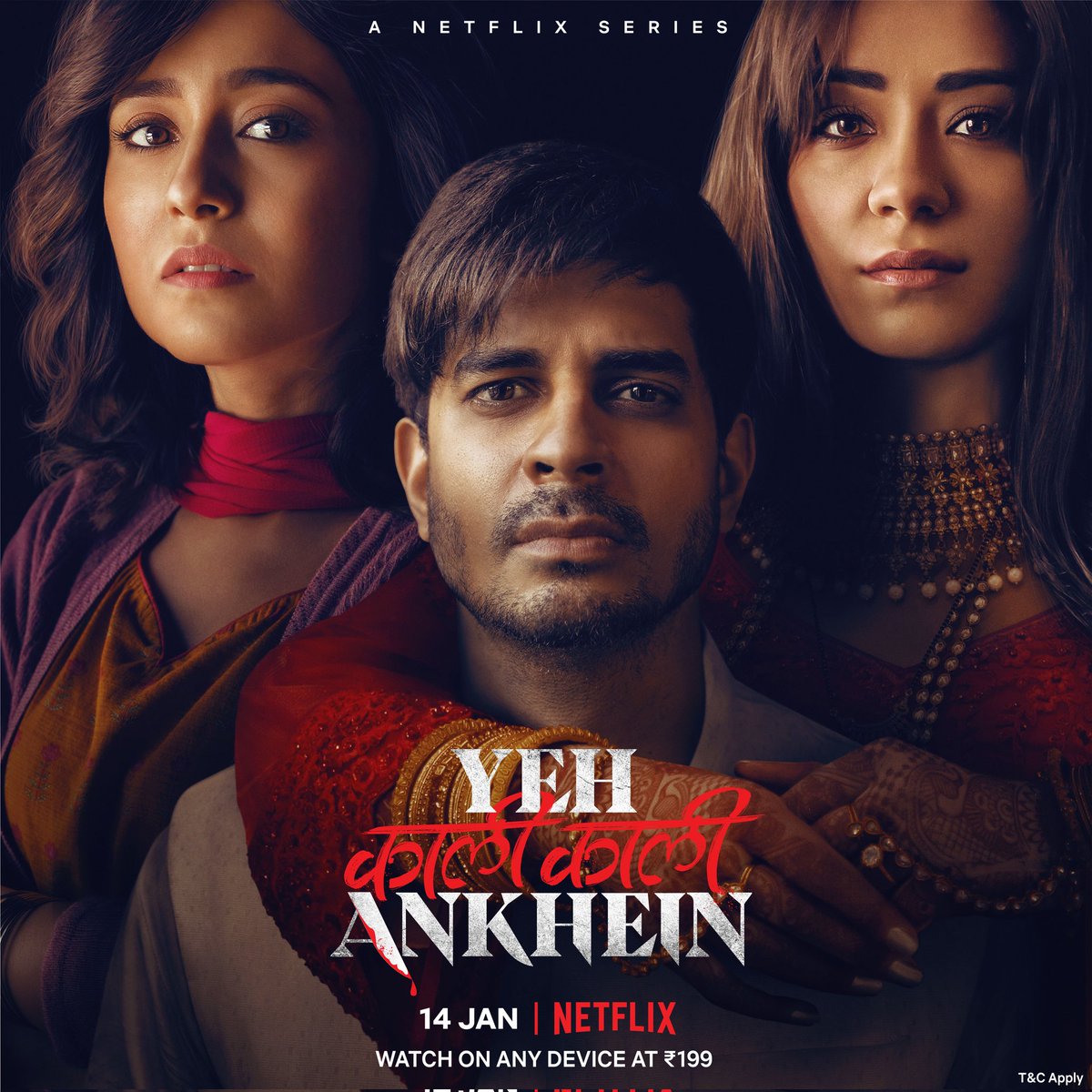 This is not your ordinary love triangle. Yeh Kaali Kaali Ankhein on 14th Jan, only on Netflix. #YehKaaliKaaliAnkhein
@NetflixIndia #EdgestormVentures @sidhartsengupta @jyotisagarc #AnhataMenon #VarunBadola #KishorAthwal #MurzyPagdiwala #BaylonFonseca @vishal170182 @creativeraaj