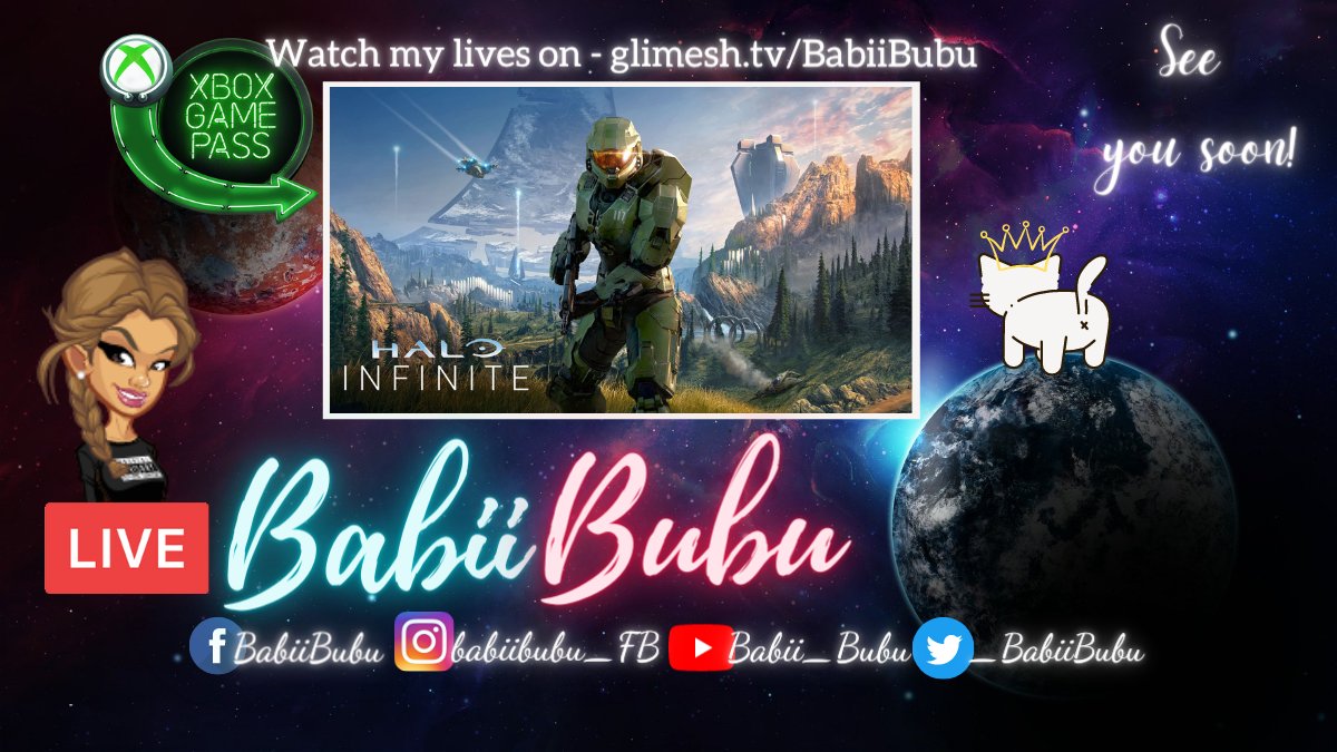_BabiiBubu's tweet photo. ‼️‼️ 🅻🅸🆅🅴 ‼️‼️ ON https://t.co/B6wpgVcL0G &amp; https://t.co/A8hZlsztQk
⚠️🚨 **XBOX Gamepass Game** 
POTATO AIM TIME!!
Playing some Halo Infinite with @trishinator!
Come vibe with The Vibe Sisters!! ✌🏼 https://t.co/fyIhHxR2Ov