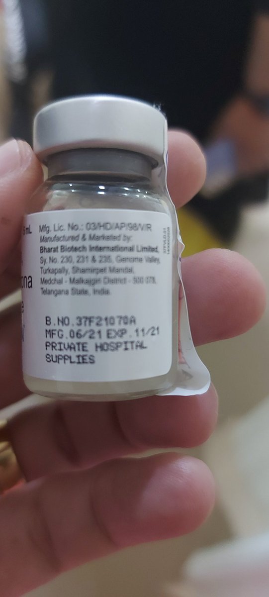 Amisagarwal's tweet photo. Had taken appt for my teenage son's vaccine today @KDAHMumbai On checking found that the vaccine had expired! Hosp supervisor came &amp; said that shelf lives of all vaccines is extended for 6 months. Even if that is true, how come no notice?!  @BharatBiotech @OfficeofUT @mygovindia https://t.co/PvIzxG8UIV